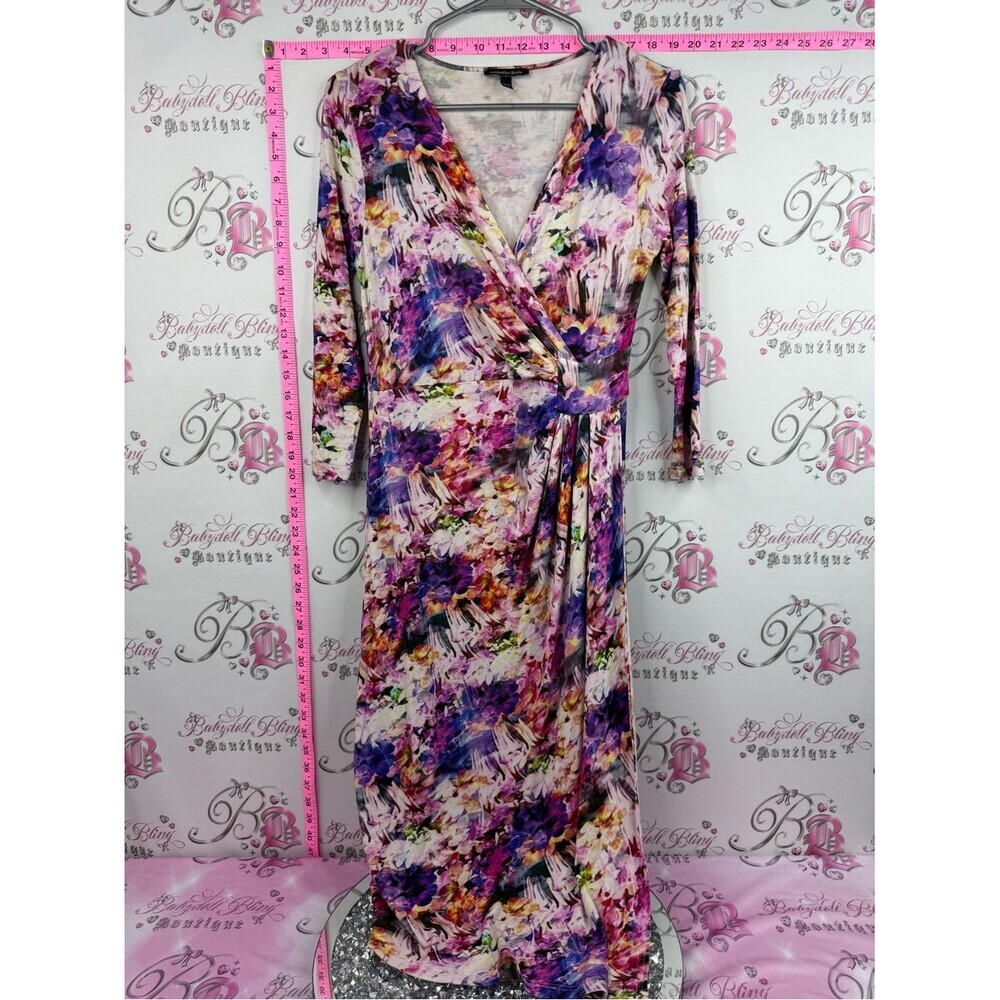 Isabella Oliver dress long Purple Multi Floral Wrap Maxi Dress